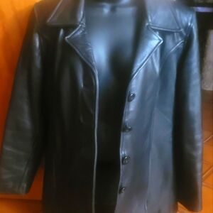 Apache Giaozhio Collection unisex Leather Blazer Italian Jacket Sports Coat M L